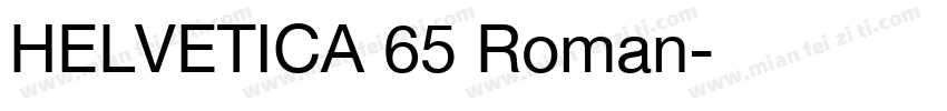 HELVETICA 65 Roman字体转换